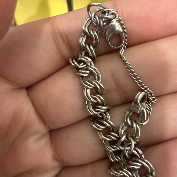 James Avery Medium Double Curb Charm Bracelet - Picture 2 of 2